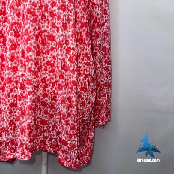 1138 Michael Kors Tunic Top – Size 3X – Red Floral - Picture 6 of 15